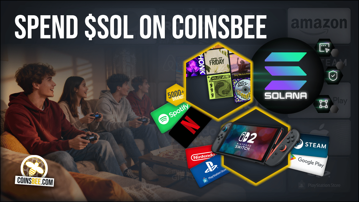 Solana (SOL)ni Butun dunyo boʻylab sovgʻa kartalariga sarflang