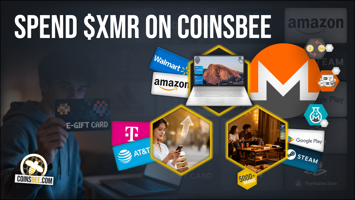 1200x675-XMR-OnlineShoppers - Coinsbee | Blog Spendi Monero (XMR) su Carte Regalo in Modo Privato